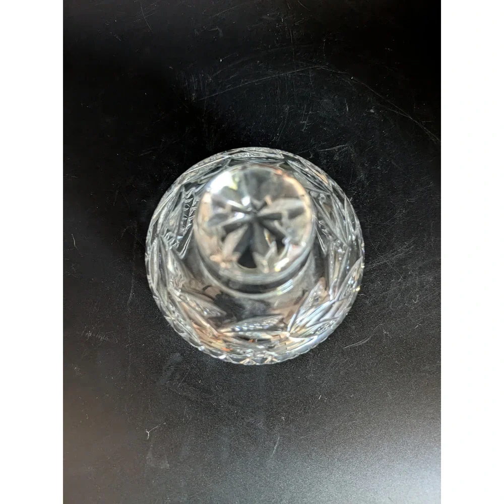 Vintage Galway Irish Crystal Butter Dish Diamond Cut